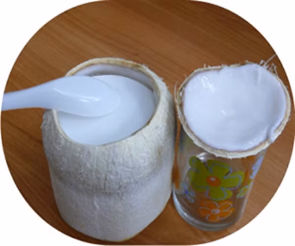Hàm lượng dinh dưỡng của 100g nước dừa tươi theo nghiên cứu của Bộ Nông nghiệp Mỹ: năng lượng 19kcal, carbohydrates 3,71g, protein 0,72g, tổng chất béo 0,20g, cholesterol 0mg, chất xơ 1,1g, folates 3mcg, niacin 0,080mg, pantothenic acid 0,043mg, riboflavin 0,057mg, vitamin C 2,4mg, natrri 105mg, kali 250mg, canxi 24mg, đồng 40mg… Xem thêm:Táo là loại quả chứa nhiều thuốc trừ sâu nhất?