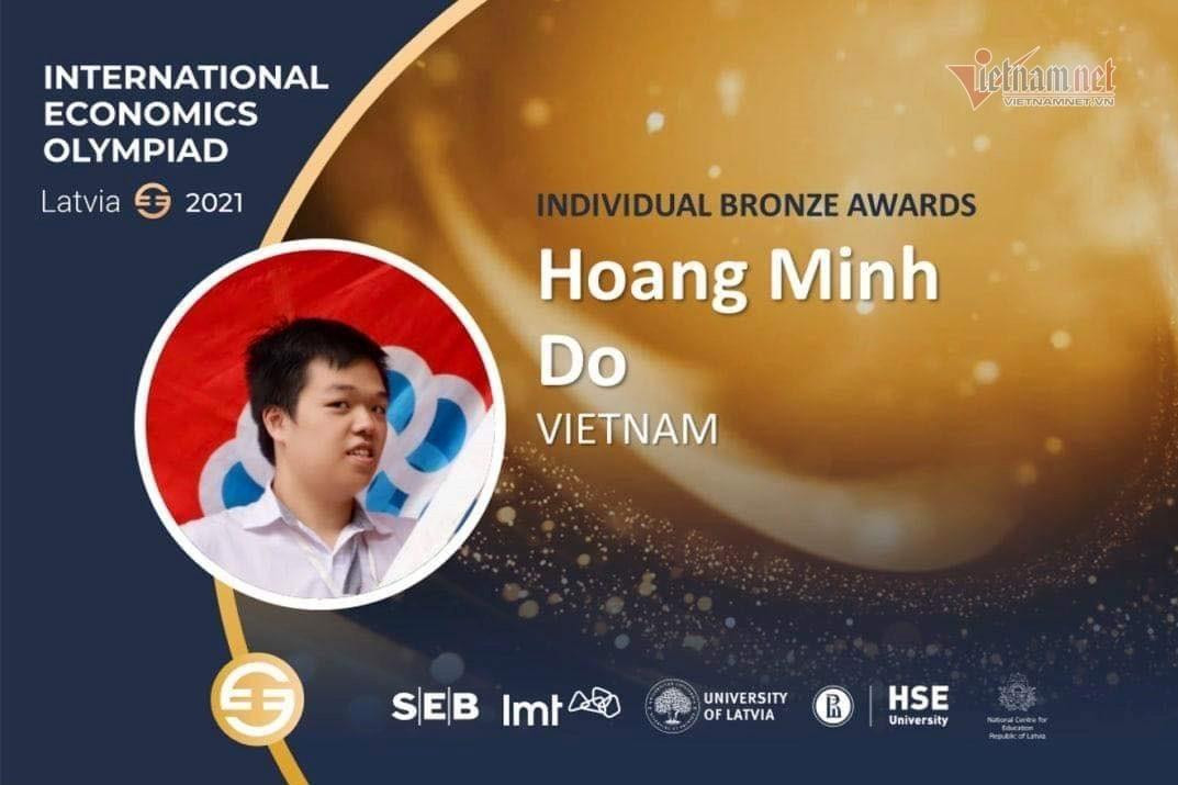 Đỗ Hoàng Minh – 1 trong 2 học sinh dành Huy chương Đồng tại IEO 2021.Ảnh: BCT Đỗ Hoàng Minh – 1 trong 2 học sinh dành Huy chương Đồng tại IEO 2021.Ảnh: BCT