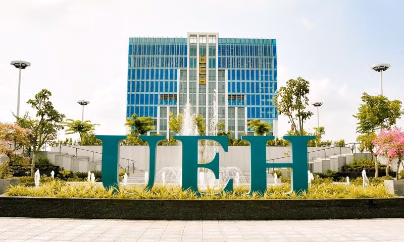 Một góc khuôn viên Đại học Kinh tế thành phố Hồ Chí Minh. Ảnh: UEH