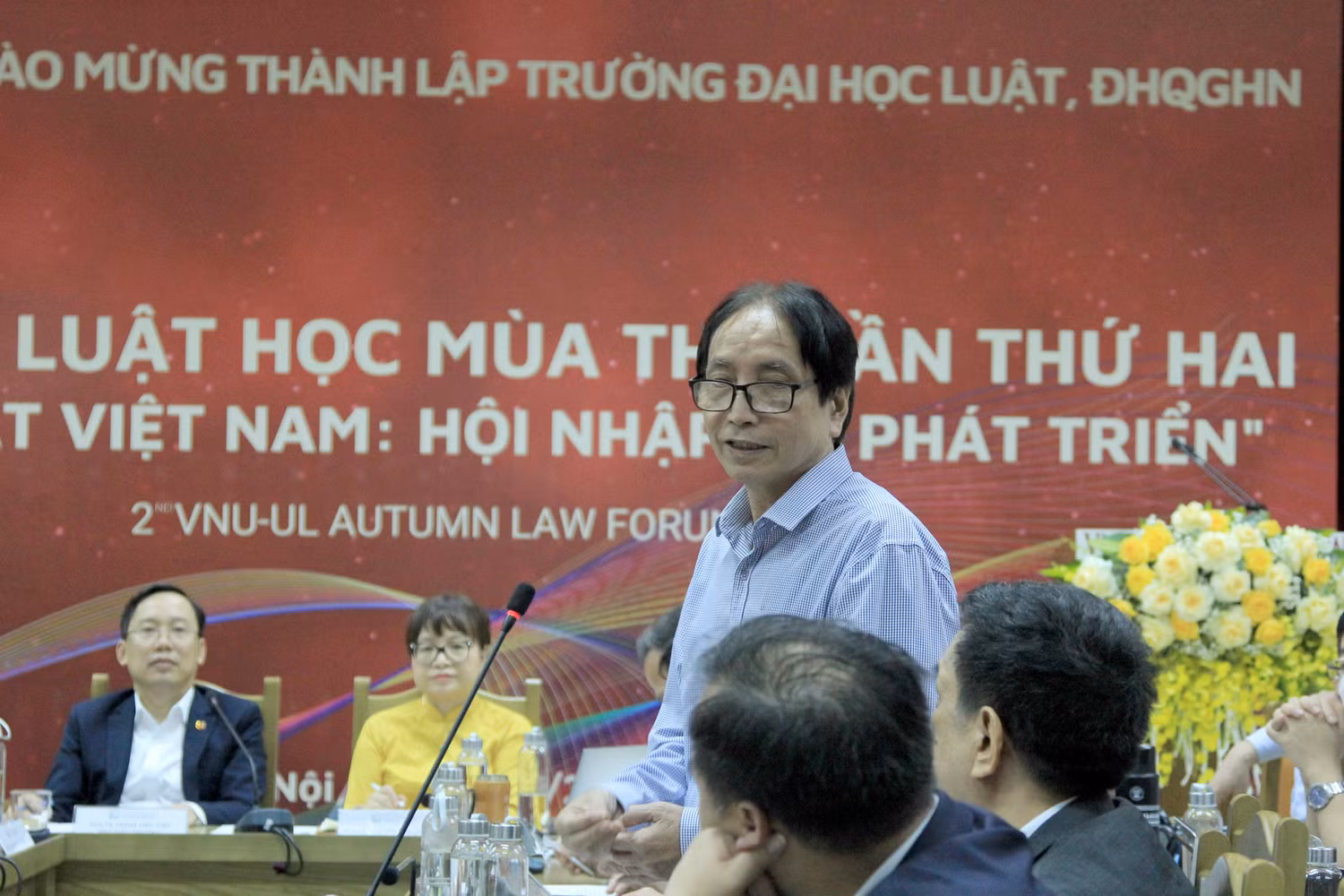 Giáo sư Tiến sĩ Nguyễn Minh Đoan phát biểu tại Diễn đàn. (Ảnh: Mạnh Đoàn)