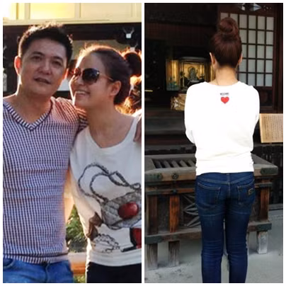 'Cô nàng scandal' Hoàng Thùy Linh xuất hiện trong một ngôi chùa ở Thái Lan cùng với người yêu của mình. Cô mặc một bộ trang phục kín đáo, có phần nhí nhảnh, đáng yêu.