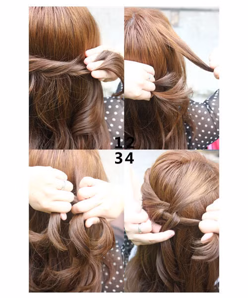 1. Cuối mũi tóc chia thành hai phần rồi giữ chặt. 2. lấy thêm một phần tóc bên tai phải để làm thành phần tóc thứ 3. 3. Bắt đầu tết ba phần tóc lại với nhau. 4. Tiếp tục tết tóc để để cố định lại kiểu tóc. Xem thêm: Những kiểu tóc cực xinh cho bạn gái ngày hè.