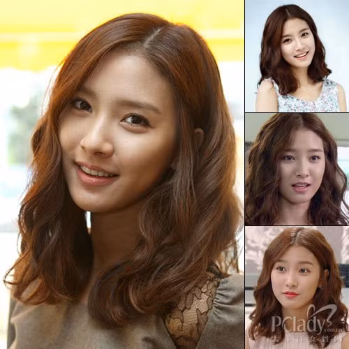 Kim So Eun tóc xoăn rẽ ngôi thời trang, hiện đại.