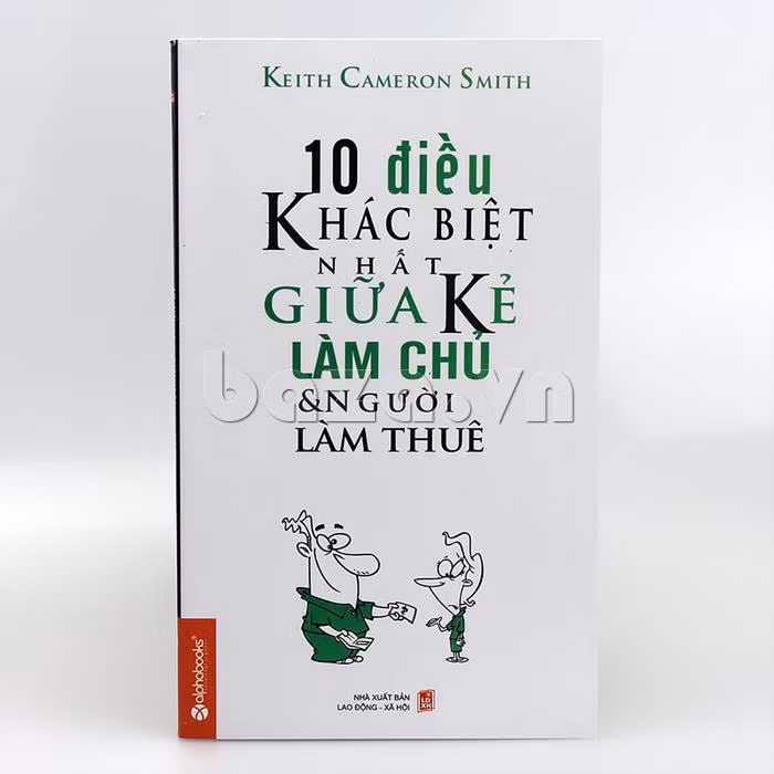 Cuốn "Mười điều khác biệt nhất giữa kẻ làm chủ và người làm thuê" (Ảnh minh họa: baza.vn).
