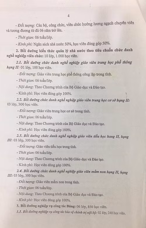 Công văn số 61-KH/TU ký ngày 20/12/2018, về Kế hoạch đào tạo, bồi dưỡng cán bộ, công chức, viên chức của tỉnh Bắc Giang năm 2019. Ảnh: Công Tiến