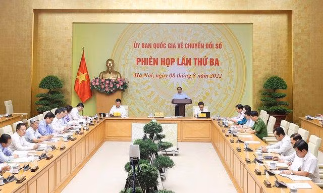 Thủ tướng chủ trì phiên họp thứ ba của Ủy ban Quốc gia về chuyển đổi số - Ảnh: VGP/Nhật Bắc Thủ tướng chủ trì phiên họp thứ ba của Ủy ban Quốc gia về chuyển đổi số - Ảnh: VGP/Nhật Bắc