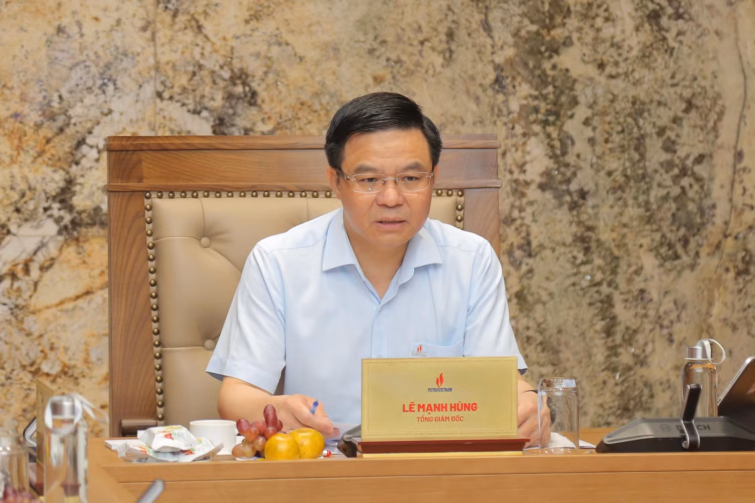 Tổng giám đốc Petrovietnam Lê Mạnh Hùng kết luận Hội nghị Tổng giám đốc Petrovietnam Lê Mạnh Hùng kết luận Hội nghị