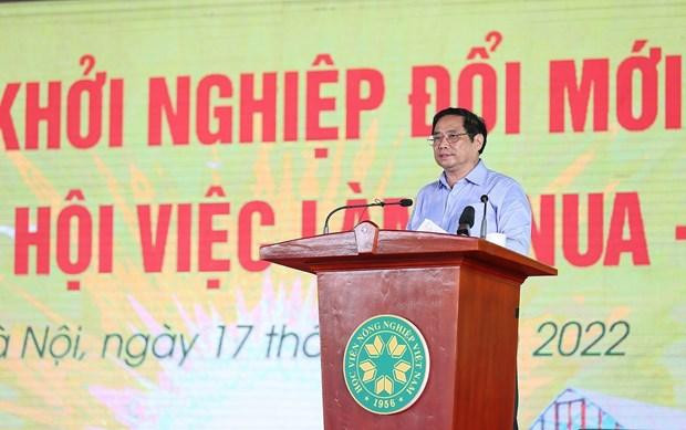 Thủ tướng Phạm Minh Chính phát biểu. (Ảnh: Dương Giang/TTXVN)