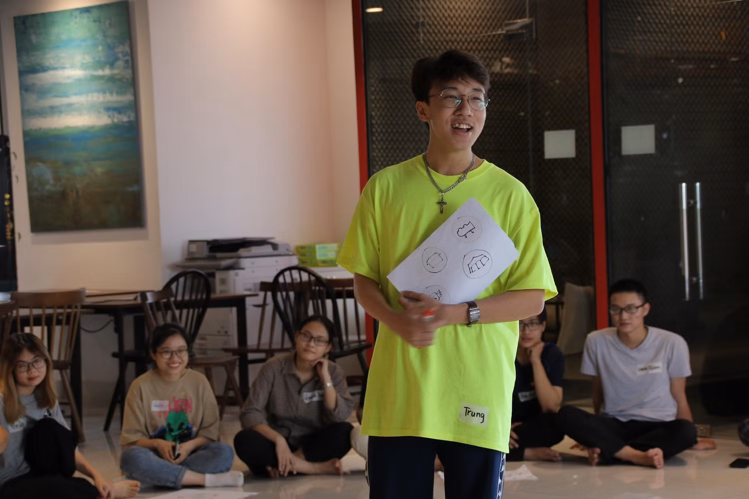 Từ những ngày đầu tham gia dự án, Đức Trung đã thể hiện sự năng nổ, nhiệt huyết (Ảnh: Nhân vật cung cấp)