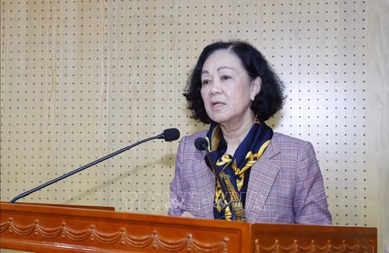 Trưởng ban Tổ chức Trung ương Trương Thị Mai phát biểu chỉ đạo Hội nghị. Ảnh: TTXVN Trưởng ban Tổ chức Trung ương Trương Thị Mai phát biểu chỉ đạo Hội nghị. Ảnh: TTXVN