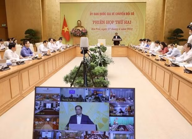 Hội nghị được kết nối trực tuyến đến các tỉnh, thành phố trên cả nước. (Ảnh: Lâm Khánh/TTXVN) Hội nghị được kết nối trực tuyến đến các tỉnh, thành phố trên cả nước. (Ảnh: Lâm Khánh/TTXVN)