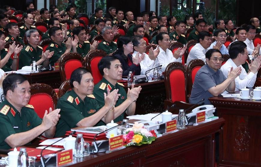 Thủ tướng Phạm Minh Chính và các đại biểu dự hội nghị. (Ảnh: Trọng Đức/TTXVN) Thủ tướng Phạm Minh Chính và các đại biểu dự hội nghị. (Ảnh: Trọng Đức/TTXVN)