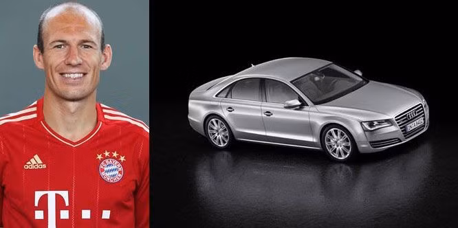 Arjen Robben chơi trội với chiếc xế hộp đình đám Audi A8
