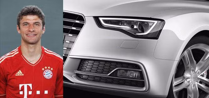 Tiền đạo Thomas Muller sở hữu chiếc xế hộp Audi RS5 màu trắng