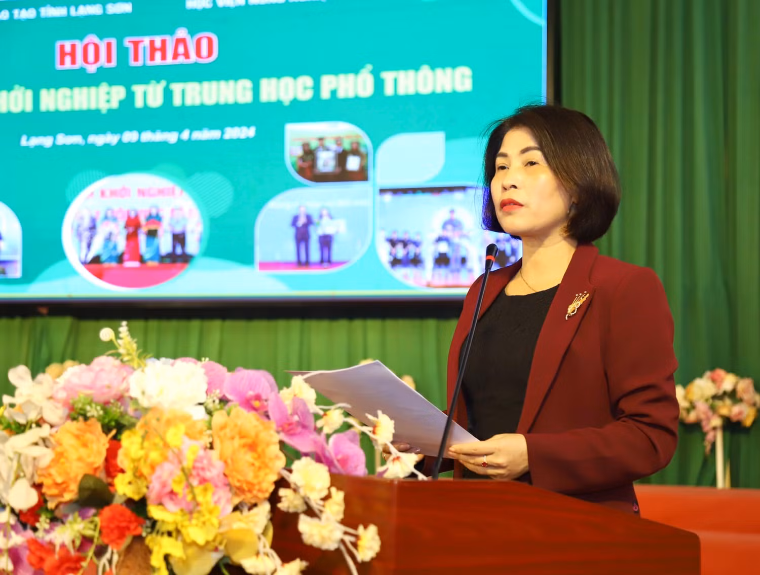 Cô Hà Thị Khánh Vân - Phó Giám đốc Sở Giáo dục và Đào tạo tỉnh Lạng Sơn. (Ảnh: NVCC)