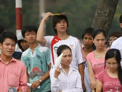 Thí sinh dự thi vào ĐHQG Hà Nội năm 2008. Ảnh: Lê Anh Dũng