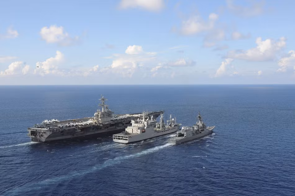 Tàu khu trục lớp Akizuki Nhật Bản theo Quân đội Mỹ đi khắp nơi "chinh chiến" (nguồn Thời báo Hoàn Cầu, Trung Quốc)