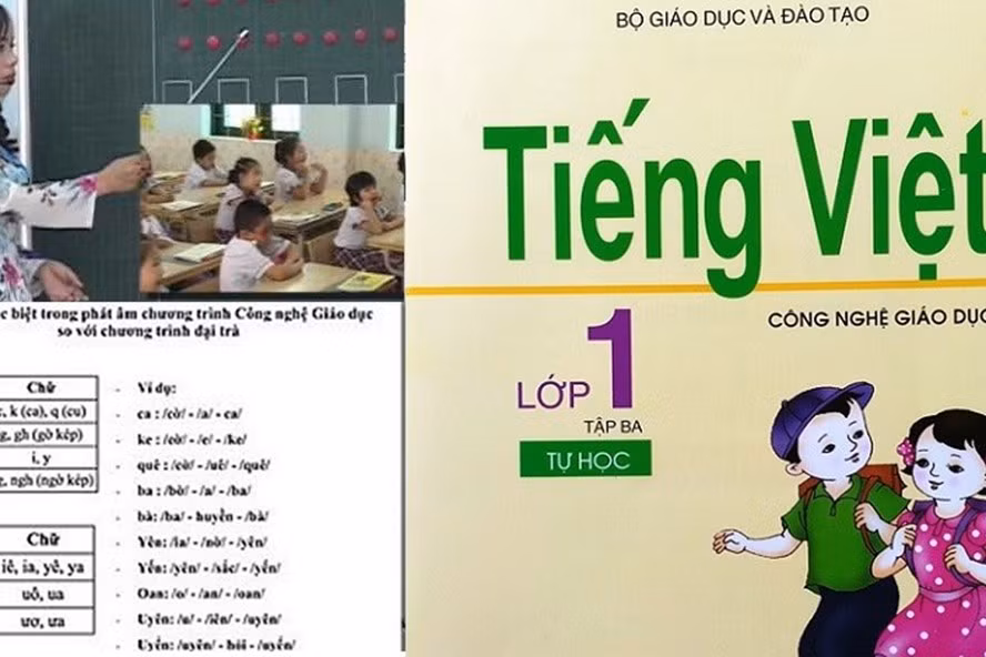 Nhiều người có quan điểm trái chiều về việc dạy tiếng Việt trong sách Tiếng Việt Công nghệ giáo dục. Ảnh: Laodong.vn
