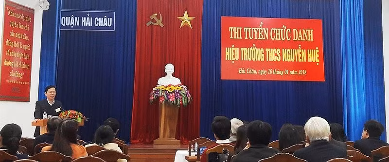 Một kỳ thi tuyển Hiệu trưởng tại quận Hải Châu, Đà Nẵng. Ảnh: TT