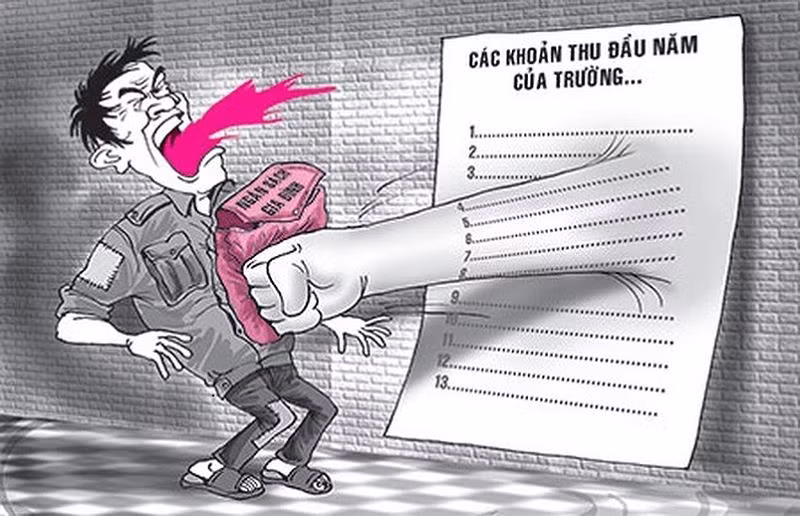 Vấn nạn lạm thu gây bức xúc trong xã hội. Ảnh minh họa: plo.vn