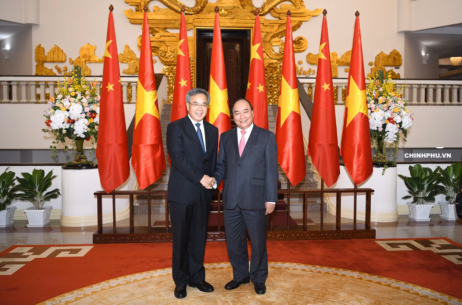 Thủ tướng Nguyễn Xuân Phúc tiếp Phó Thủ tướng Trung Quốc Hồ Xuân Hoa. Ảnh: VGP/Quang Hiếu Thủ tướng Nguyễn Xuân Phúc tiếp Phó Thủ tướng Trung Quốc Hồ Xuân Hoa. Ảnh: VGP/Quang Hiếu