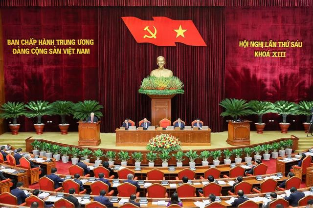 Hội nghị lần thứ sáu Ban Chấp hành Trung ương Đảng khoá XIII khai mạc sáng ngày 3/10/2022 tại Thủ đô Hà Nội - Ảnh: VGP/Nhật Bắc Hội nghị lần thứ sáu Ban Chấp hành Trung ương Đảng khoá XIII khai mạc sáng ngày 3/10/2022 tại Thủ đô Hà Nội - Ảnh: VGP/Nhật Bắc