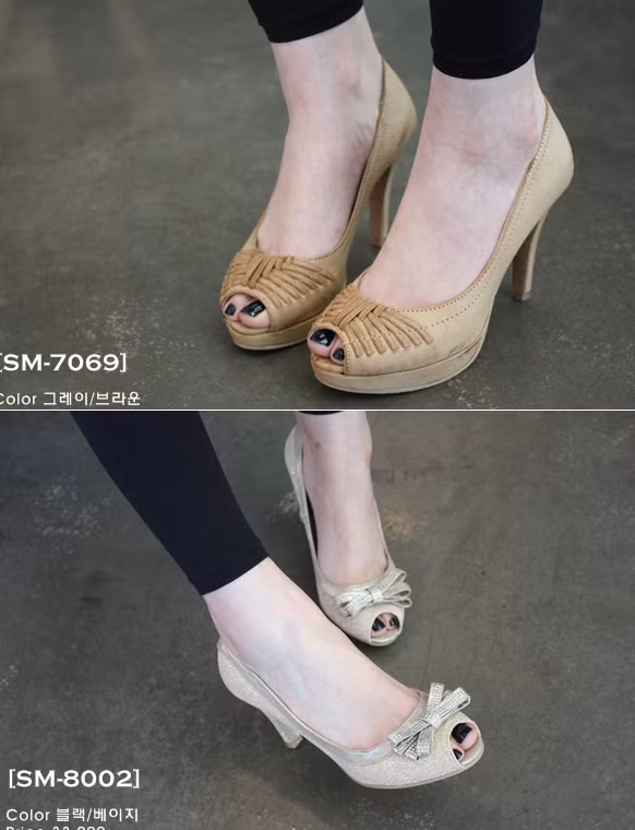 Hay bạn cũng có thể chọn kiểu có họa tiết trang trí điệu đà một chút ở phần mũi chân như thế này. Xem thêm: Thời trang Sao Việt / Bật mí cách trang điểm thành mỹ nhân.