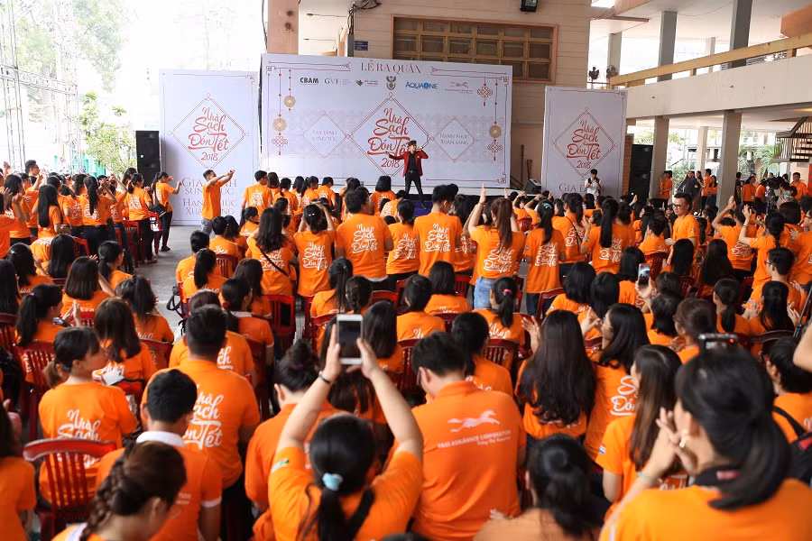Chương trình có sự hưởng ứng của hàng trăm sinh viên ở Thành phố Hồ Chí Minh. ảnh: Tr.T