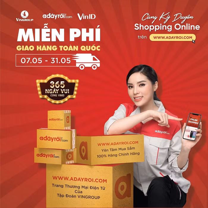 Khách hàng chỉ cần ngồi một chỗ click chuột mua sắm và được Adayroi giao hàng tận nơi mà không lo phụ phí.