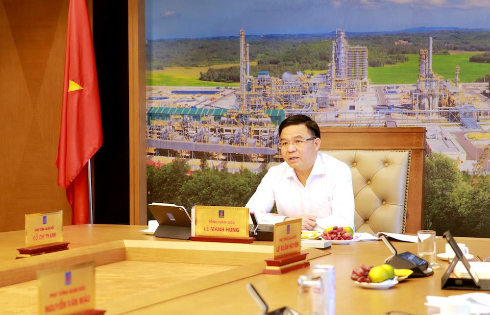 Tổng giám đốc Petrovietnam Lê Mạnh Hùng phát biểu kết luận cuộc họp Tổng giám đốc Petrovietnam Lê Mạnh Hùng phát biểu kết luận cuộc họp