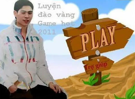 Luyện trở thành "người đại diện" của Game đào vàng.