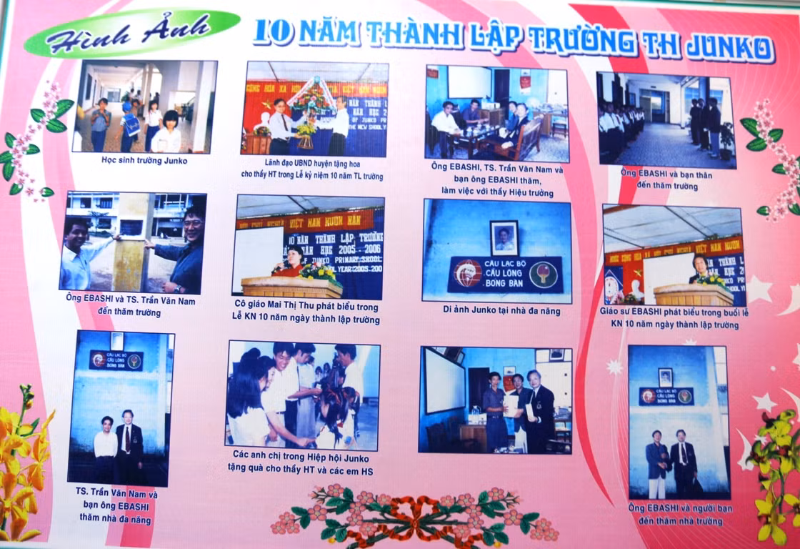 Những tấm hình về hoạt động của Hiệp hội Junko được treo trang trọng trong phòng truyền thống của nhà trường. Những tấm hình về hoạt động của Hiệp hội Junko được treo trang trọng trong phòng truyền thống của nhà trường.