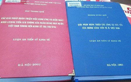 Hai quyển luận án có phần giống nhau, biểu hiện của "đạo văn" (Ảnh:nld.com.vn).