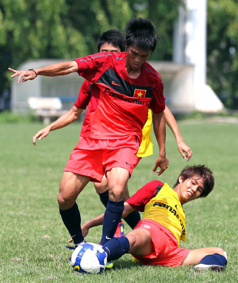 U.23 Việt Nam chia đội đấu tập. Ảnh: Quang Minh U.23 Việt Nam chia đội đấu tập. Ảnh: Quang Minh
