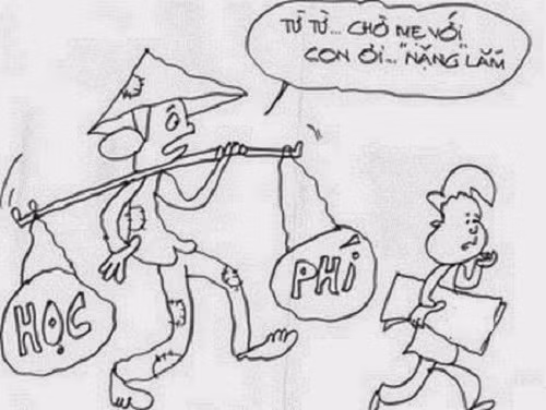 Gánh nặng học phí đè trên vai các bậc phụ huynh (Ảnh minh họa: nguoiduatin.vn) Gánh nặng học phí đè trên vai các bậc phụ huynh (Ảnh minh họa: nguoiduatin.vn)