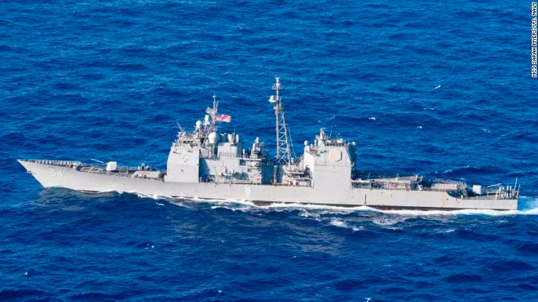 Tàu tuần dương USS Antietam, Hoa Kỳ, ảnh: CNN.