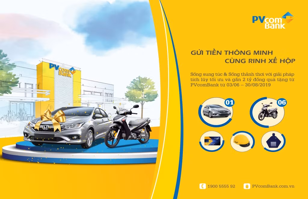 PVcomBank không nằm ngoài cuộc đua khuyến mại tiền gửi tiết kiệm mùa hè gồm những phần quà hấp dẫn với tổng giá trị giải thưởng là 2 tỷ đồng