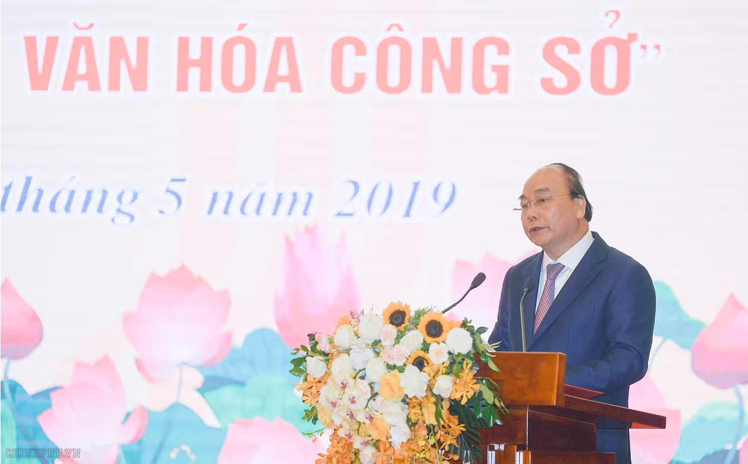 Thủ tướng Nguyễn Xuân Phúc phát biểu tại buổi lễ. Ảnh VGP/Quang Hiếu