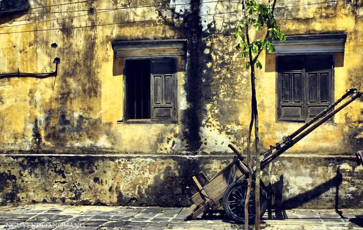 Chiếc xe bò quen thuộc của một vùng quê yên bình, khiến chúng ta nhớ lại thời kỳ kháng chiến năm xưa