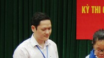 Ông Vũ Trọng Lương là người trực tiếp thao tác sửa đáp án biến hàng trăm bài thi từ 1 điểm thành 9 điểm. ảnh nguồn: Sở Giáo dục Hà Giang.