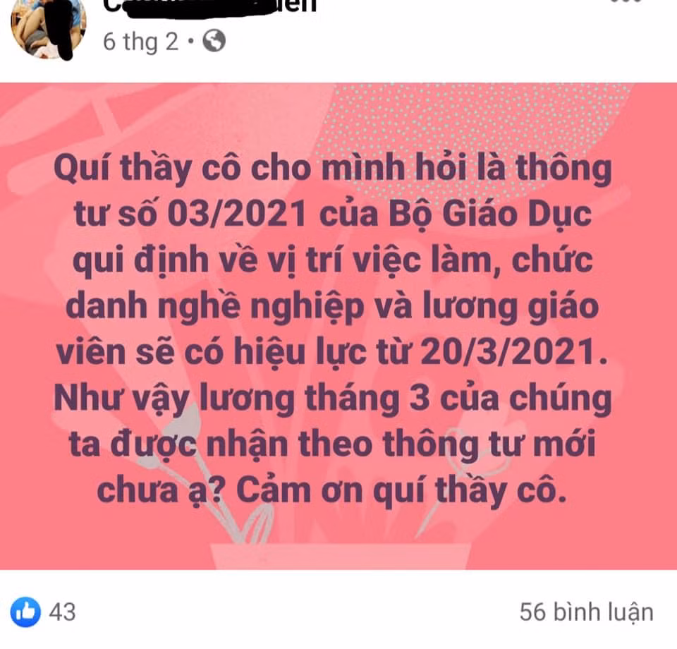 Trên các diễn đàn giáo viên đang có rất nhiều thầy cô quan tâm về chuyện lương mới sau khi Thông tư 03/2021 được ban hành (Ảnh: Nhật Duy)