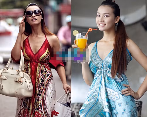 Màu sắc trang phục của cô cũng không toát lên được sự tươi mới, trẻ trung