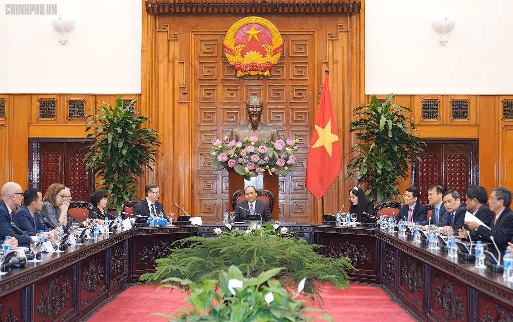 Quang cảnh buổi tiếp. Ảnh: VGP Quang cảnh buổi tiếp. Ảnh: VGP