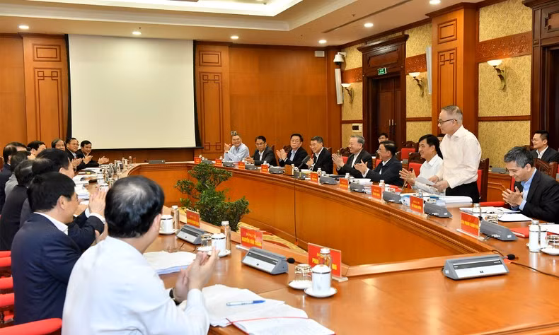 Phiên họp thứ hai Ban Chỉ đạo Trung ương về phát triển khoa học, công nghệ, đổi mới sáng tạo và chuyển đổi số. (Ảnh: Đăng Khoa)