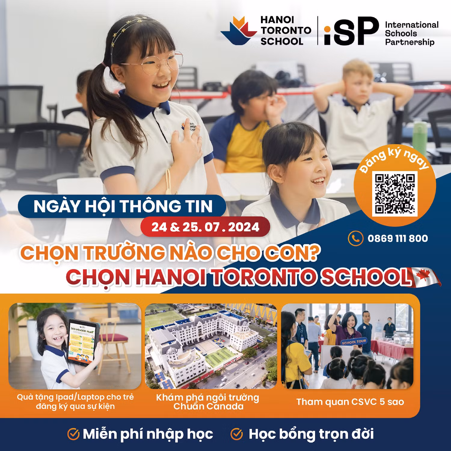 Đăng ký ngay tham gia ngày hội thông tin và tham quan trường Hà Nội Toronto để nhận nhiều ưu đãi hấp dẫn.