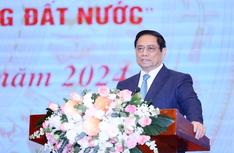 Thủ tướng Phạm Minh Chính phát biểu chỉ đạo hội nghị. (Ảnh: Dương Giang/TTXVN) Thủ tướng Phạm Minh Chính phát biểu chỉ đạo hội nghị. (Ảnh: Dương Giang/TTXVN)
