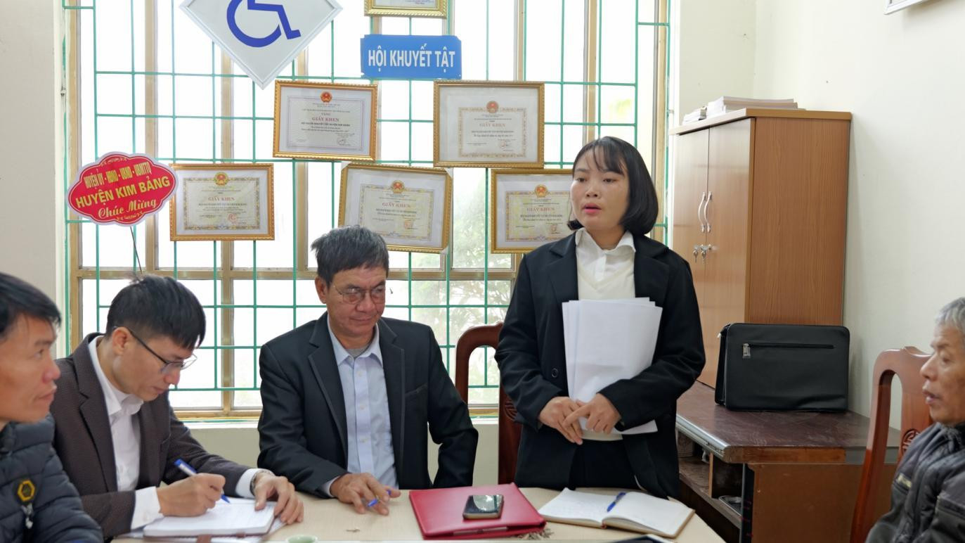 Chị Xuân tích cực tham gia các hoạt động hỗ trợ đời sống người khuyết tật tại địa phương.