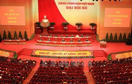 Đại hội Đảng XII là sự kết tinh trí tuệ, bản lĩnh của toàn Đảng, toàn dân. ảnh: TTXVN.