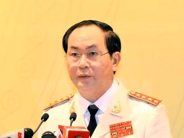 Đại tướng Trần Đại Quang - Bộ trưởng Bộ Công an đã được Quốc hội tín nhiệm bầu giữ chức vụ Chủ tịch nước. ảnh: TTXVN.