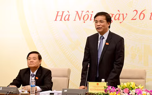 Ông Nguyễn Hạnh Phúc cho biết, trong danh sách bầu đại biểu quốc hội chỉ còn 11 người tự ứng cử. ảnh: Ngọc Thành.